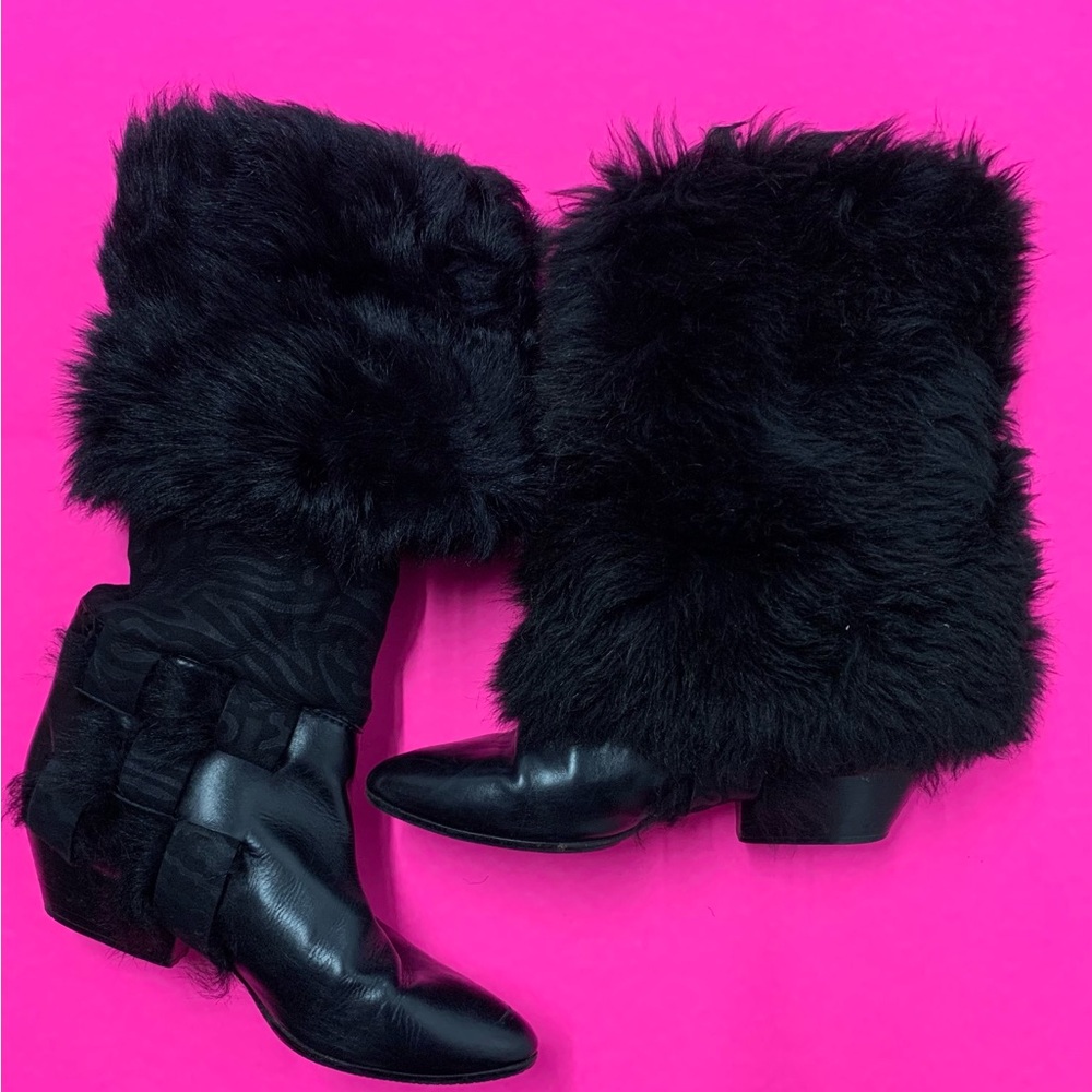 Fur boots vintage beautiful
